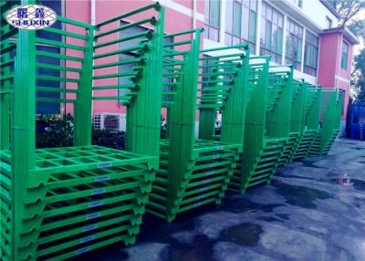 China Green Steel Stacking Racks , Warehouse Plate Stacking Storage Racks For Tobacco for sale