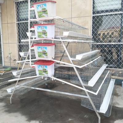 China Type A Battery Egg Laying Chickens Cage 3/4 Tiers Animal Farm Automatic for sale