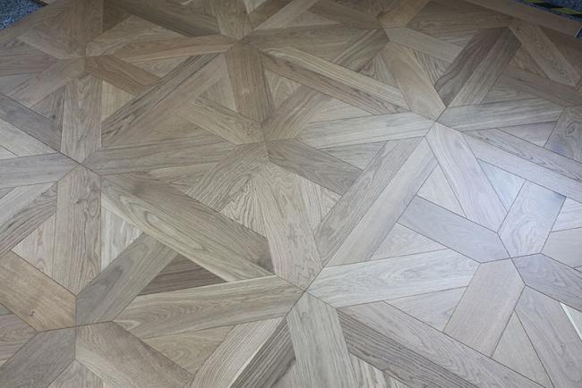 Natural Smoked Oak Parquet Flooring sample