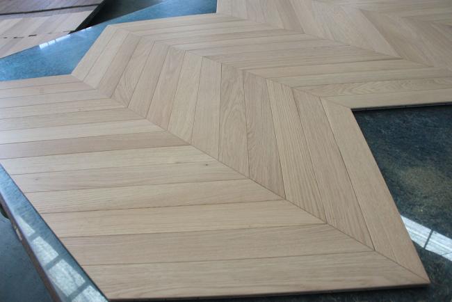 Close-up of Chevron Wood Flooring texture