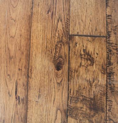 China Handscraped and Distressed Hickory Engineered hardwood Flooring for sale