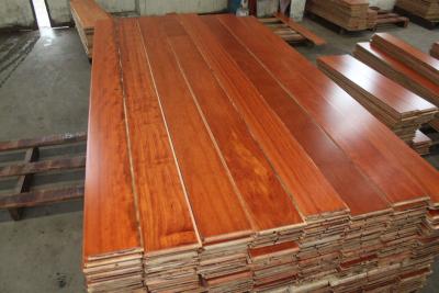 China natural lacquered Kempass Engineered wood flooring with smooth surface for sale