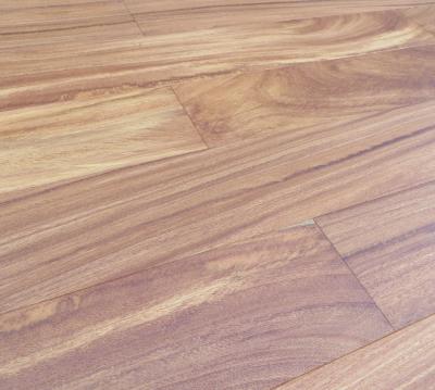China brushed African doussie engineered parquet flooring with Matt finishing for sale