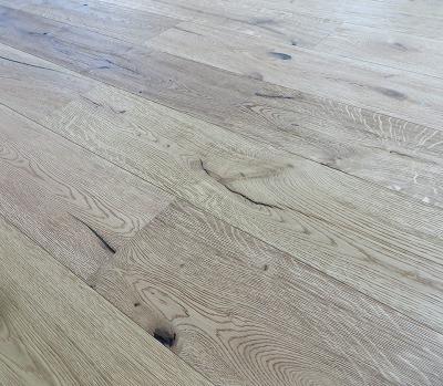 China Natural Rustic Oak Engineered Wood Flooring, Embossed Surface for sale