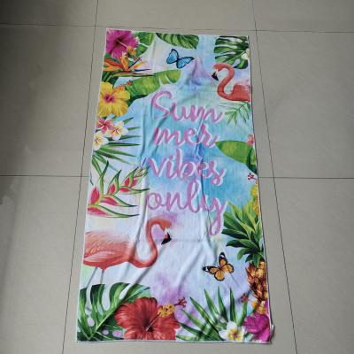 China Design trend microfiber beach towels with logo custom designer print flower pattern sand free beach towel for sale