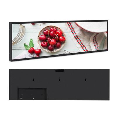China Stretched OEM Tft Taxi Elevator Flat Digital Edge Lcd Display Shelf Advertising Screen for sale