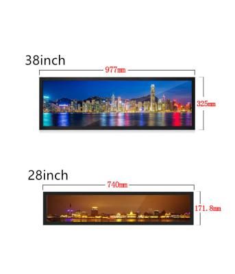 China High Brightness Taxi Ultra Wide Lcd Bar Display Transparent Support Multiple Language for sale