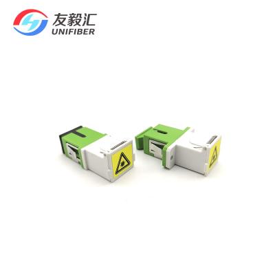 China SC APC Fiber Optic Adapter Single Mode Simplex Zirconia Sleeve For CATV for sale