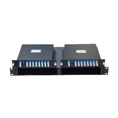 China 19 Inch 8 Channel CWDM MUX DEMUX Module Rack Mount With 2 LGX Chassis for sale