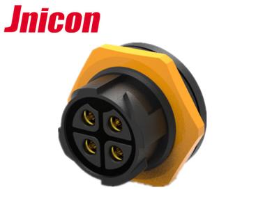 China Orange Female Waterproof Panel Mount Connector , M25 Waterproof Inline Cable Connector for sale