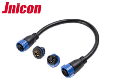 China High Current Waterproof Data Connector , 12 Pin Waterproof Connector Plug Lock Cable Welding for sale