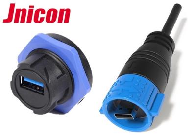 China IP67 Waterproof USB Connector , Watertight USB Connector Power And Data Charging for sale