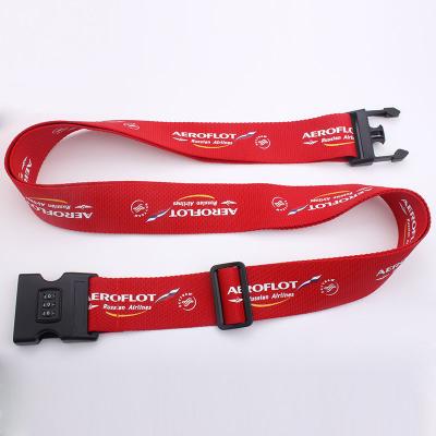 China Red Polyester Sublimation Personalised Luggage Straps With Various Accessories for sale
