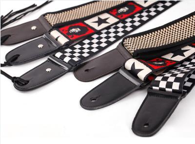 China Customize Guitar Strap / Monogrammed Leather Guitar Strap With Buckle  for sale