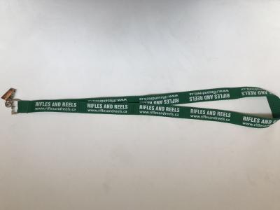China Customed Promotion Silk Screen Lanyards with Neck strap / Nylon id badge lanyard for sale