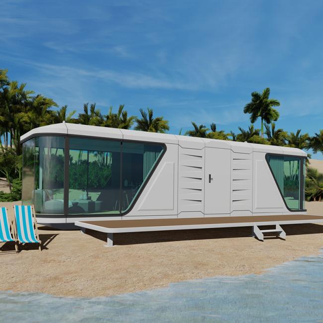 K7 capsule house 38sqm with a bed room a bathroom and a kitchen from China manufacturer ...