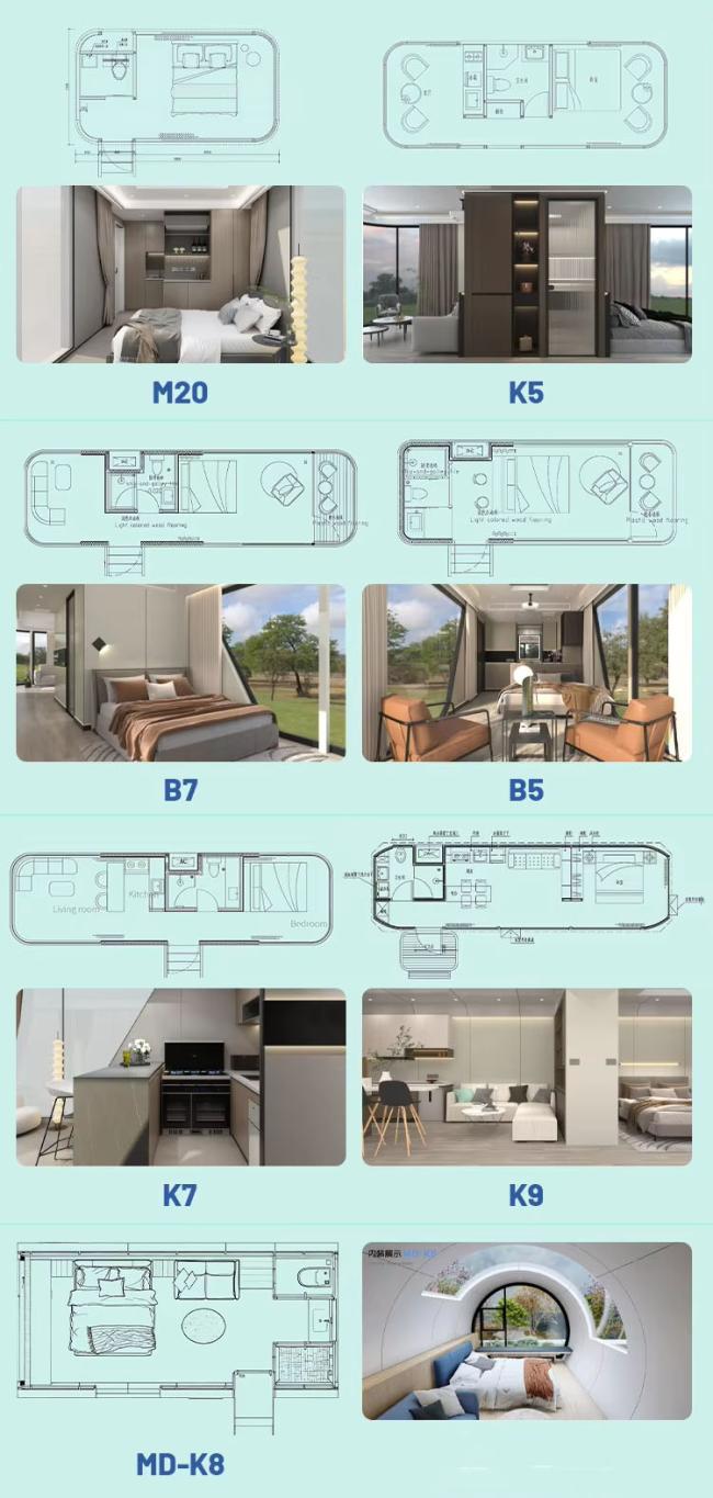 2025 Internet-Connected Mobile Space Capsule House Pod Prefab Outdoor Resort Leisure Capsule Hotel Room Scenic Office Use