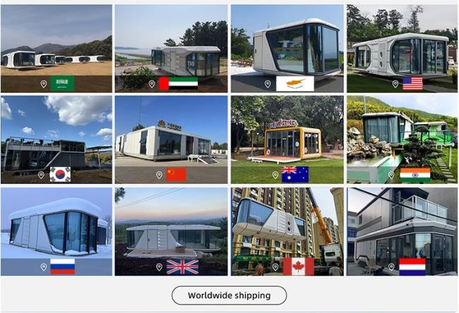 Russia Custom Luxury Capsule House Quick Install Modular Prefab Pod Home / Mobile Apple Cabin Factory