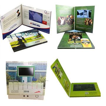 China 5 Inches LCD Video Card , LCD Screen Greeting Card 4C Printing With Media Player for sale