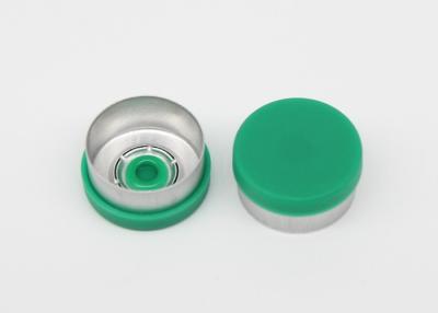China 13mm Plane Green Medical Injection Vial Cap Flip Off Easy Opened caps for sale