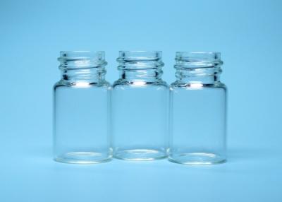 China 7ml Clear Threaded Top Borosilicate Glass Mini Bottle Vial Container for sale