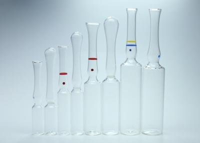 China Coloree la capacidad sellada vidrio de la ampolla 1ml 2ml 5ml 10ml del punto y del anillo en venta