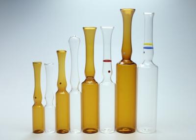 China Pharmaceutical Glass Ampoules Types , Ampoule Container Transparent / Brown Color for sale