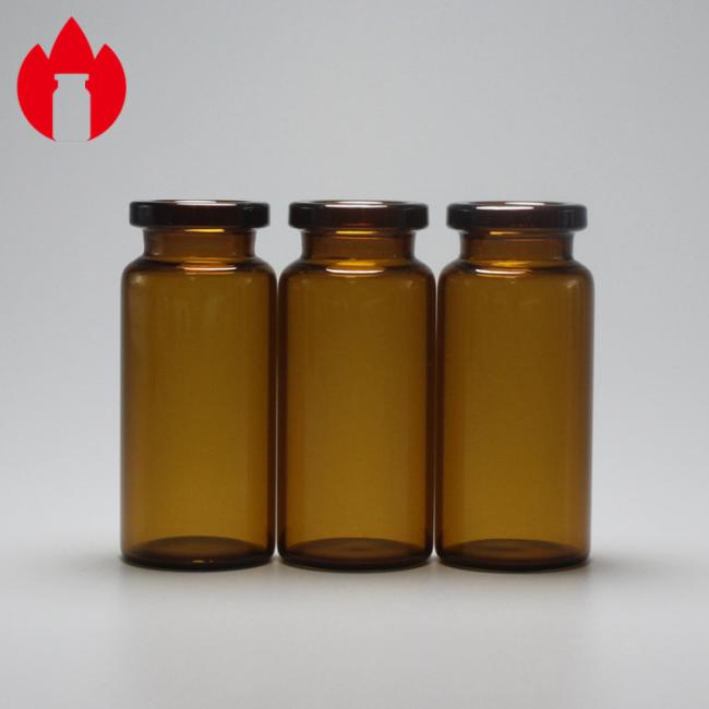 10ml dark amber glass vial front view