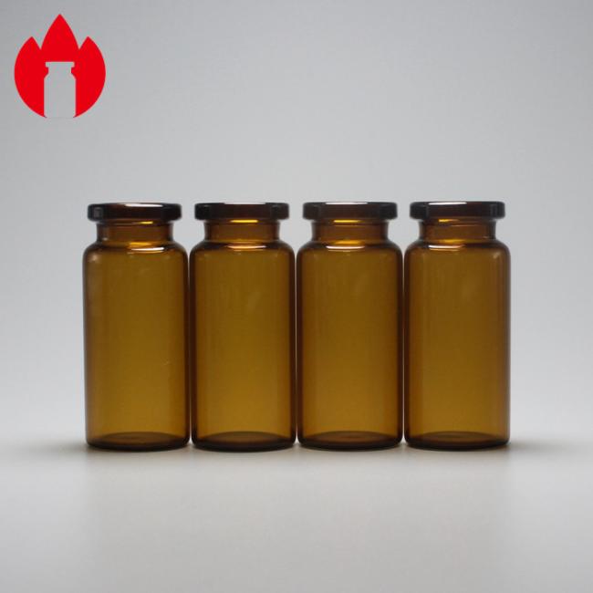 10ml dark amber glass vial side view