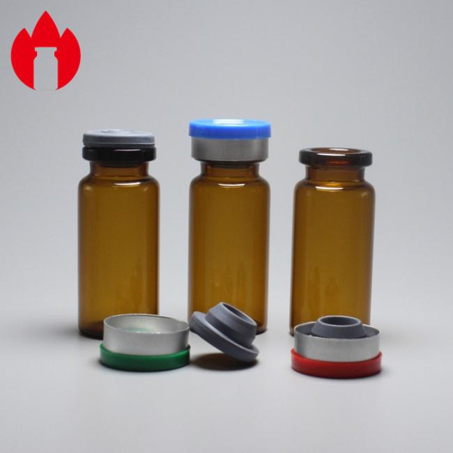 10ml dark amber glass vial with cap