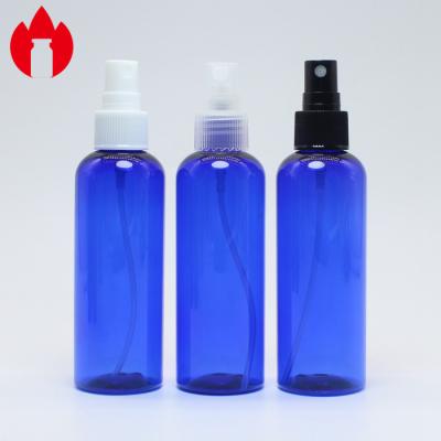 China Empty Fine Mist 100ml Blue Refillable Plastic Spray Bottles for sale