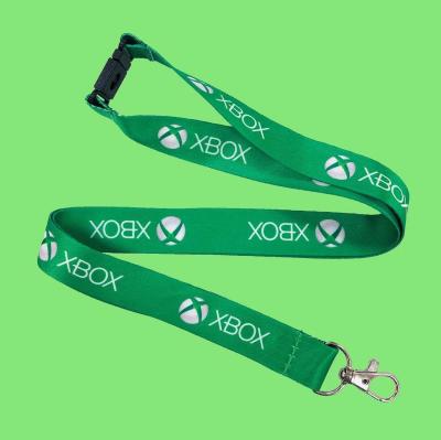 China Xbox Lanyard Key Id Badge 900mm longitud Logotipo Impreso Lanyard con gancho de metal y ancho de 15mm en venta