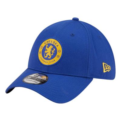 中国 Blue Color Embroidered Logo Cap With Pre Curved Brim Chelsea Football Club 9FORTY Marbled Baseball Cap 販売のため
