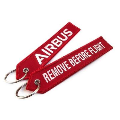 China Airbus Licenced Remove Before Flight Keychain Customized Design Mockup Set Red Keychain for sale