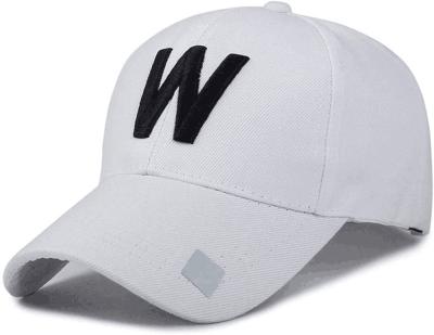 China Baseball Cap Style White Embroidered Logo Cap With Logo Adjustable Strap Closure for sale