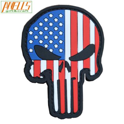 China Soft Rubber 2D 3D PVC Patch Velcro Backing Attachment Custom Embossed Logo for sale