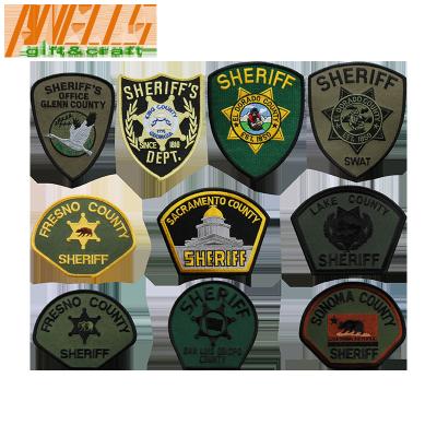 China Security Sheriff 8C Twill Embroidered Epaulet Badge Patch PMS for sale