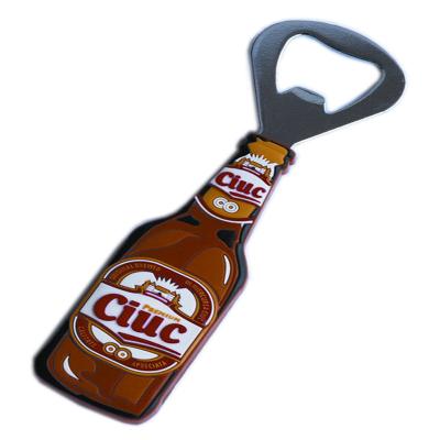 China Practical Keychain PVC Bottle Opener Zinc Alloy PMS Steel Stain 12C Color for sale