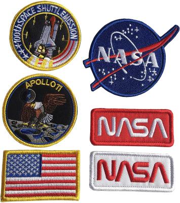 China 200mm USA NASA Patch Loop Fasteners Military Embroidered Patches for sale