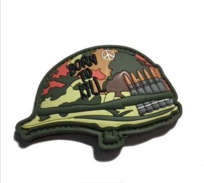 China Private Joker camo Born to kill full metal jacket pvc morale combat patch for sale