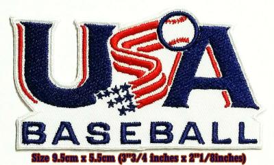 China USA BASEBALL Sport Embroidery Patches Logo Sewing On Clothes for sale