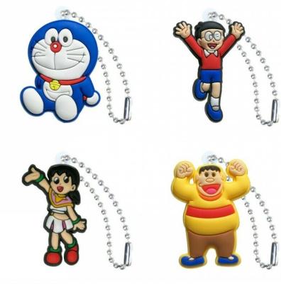 China Figura corrente dos desenhos animados da corrente chave do PVC da bola da porta-chaves da corrente da bola de metal à venda