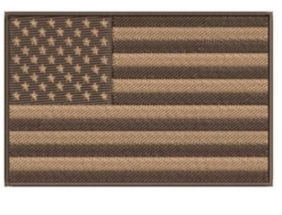 China Twill Fabric American Flag Embroidered Patch Iron On US Desert Tan Subdued Shoulder USA for sale
