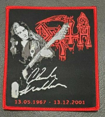 中国 Death Chuck Schuldiner Music Patch T-shirt, Jeans, Iron on Clothing Woven Badge 販売のため