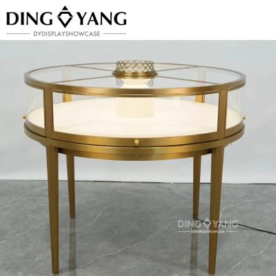 China Fashion Round Jewelry Display Cases, Metal Frame Output Voltage 12 V Used Directly for sale