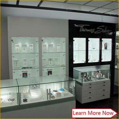 China jewelry shop glass wood showcase design for sale