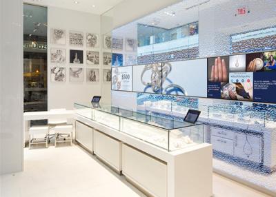 China Luces LED Decoradas Casas de visualización de vidrio personalizadas / gabinetes de visualización de tiendas en venta