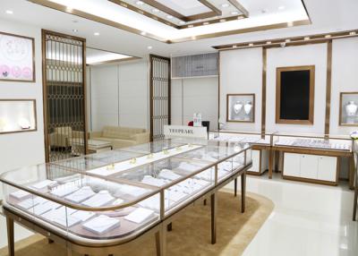 China Luxury Design Showroom Display Cases Eco - Friendly Material Covered With Glass Panels for sale