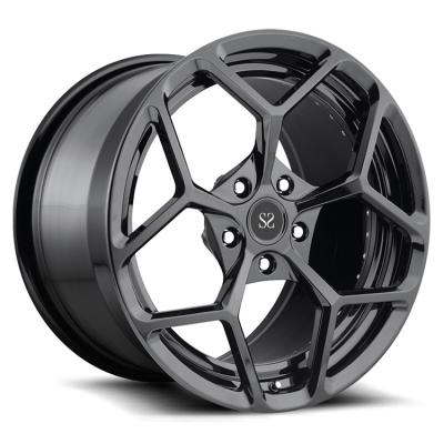 China Alloy Rims  21 Gloss Black Customized Alloy Rims Audi Q7  / 22 inch 2-PC Forged Rims for sale