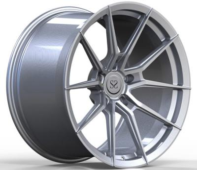 China 1-Piece Matte Silver 20inch Alloy Rims For Porsche 911 Car Wheels Forged Center Blanks for sale